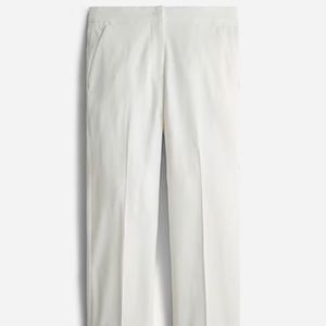 Petite Kate straight-leg pant in stretch linen size 0 in White